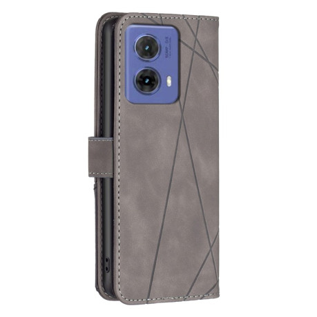 Чохол-книжка Rhombus Texture для Motorola Moto G85 - сірий