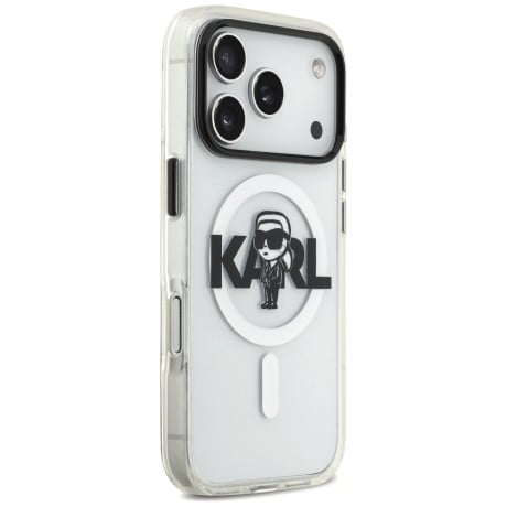 Оригінальний прозорий чохол Karl Lagerfeld IML Karl Sketch Logo з MagSafe на iPhone 17 Pro - Transparent