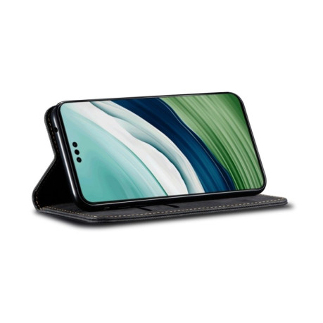 Чехол книжка Denim Texture Casual Style на Samsung Galaxy A35 5G - черный