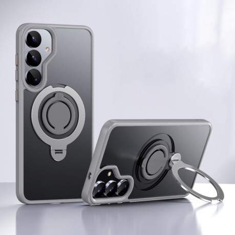 Протиударний чохол Frosted MagSafe with 360 Degree Rotating Holder  для Samsung Galaxy S25+ 5G - сірий