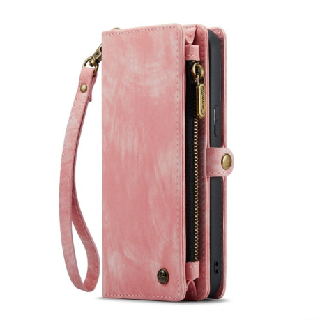 Чехол-кошелек CaseMe 008 Series Zipper Style на iPhone 15 Pro - розовый