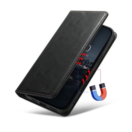 Чохол протиударний Suteni H02 Leather Wallet Stand для iPhone 16 Pro - чорний