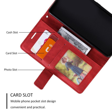 Чохол-книжка Skin Feel Splicing  для Samsung Galaxy S25+ 5G - червоний
