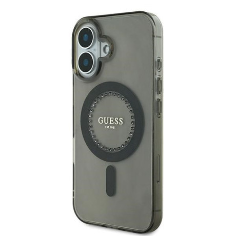 Оригінальний чохол Guess IML Rhinestones MagSafe для iPhone 16 Plus - Black