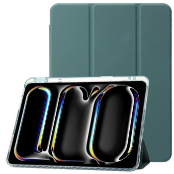 Чохол-книжка Clear Acrylic 3-Fold Leather для iPad Pro 13 2024 - зелений