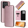 Чохол-книжка Carbon Fiber Texture на Xiaomi 14T Pro - рожевий