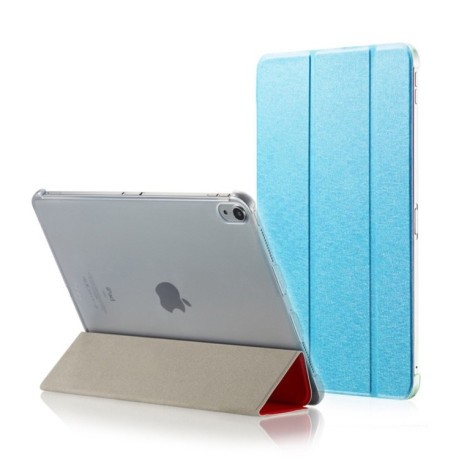 Чохол-книжка Silk Texture на iPad Pro 12.9 inch 2018- блакитний