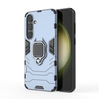 Противоударный чехол Magnetic Ring с подставкой на Samsung Galaxy S24+ 5G - синий