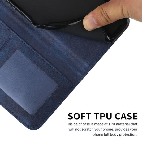 Чохол-книжка Stitching Calf Texture для Xiaomi Poco X7 Pro - синій