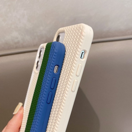 Противоударный чехол Herringbone Texture для iPhone 11 - белый