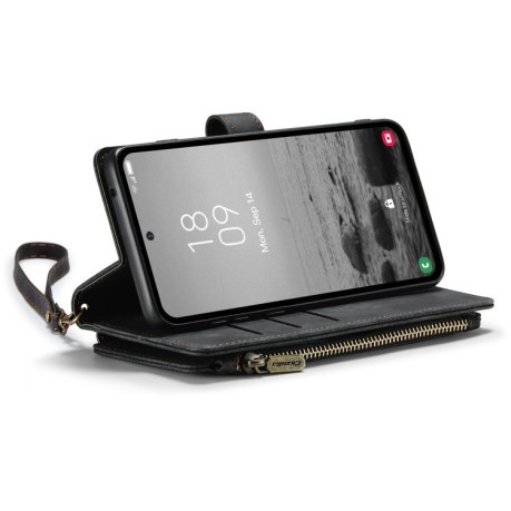 Кожаный чехол-кошелек CaseMe-C30 для Samsung Galaxy A54 - черный