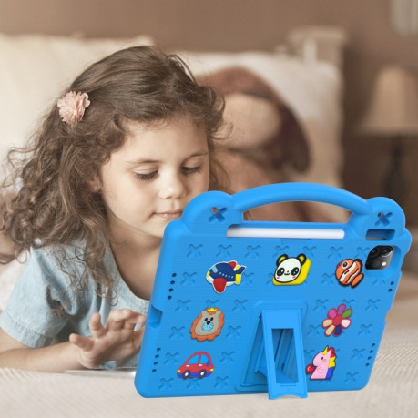 Противоударный чехол Handle Kickstand Children EVA для iPad 10.9 2022 - синий