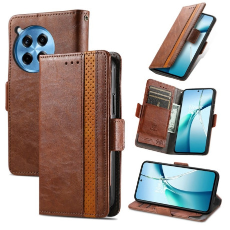 Чохол-книжка Dual-side Magnetic Buckle для OnePlus Ace 3 Pro - коричневий