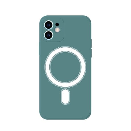 Протиударний чохол Silicone Full Coverage (Magsafe) для iPhone 11 – темно-зелений