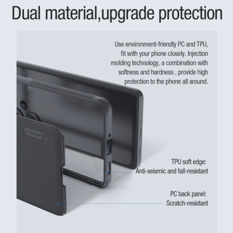 Протиударний чохол NILLKIN Frosted Shield Pro Magnetic Magsafe Xiaomi Redmi Note 13 Pro+ - чорний