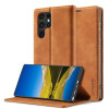 Чехол-книжка LC.IMEEKE Soft для Samsung Galaxy S22 Ultra - коричневый
