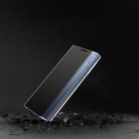 Чохол-книжка Side Display Adsorption Plain Cloth Smart Leather на Samsung Galaxy S24+ 5G - синій