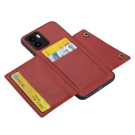Противоударный чехол Double Buckle для Vivo Y15s - красный