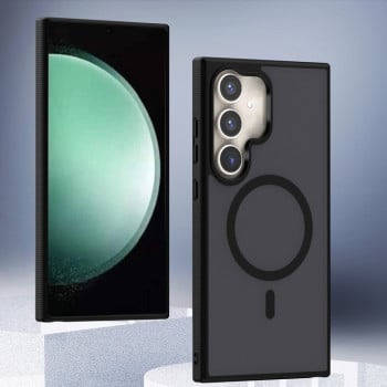 Чохол протиударний Transparent TPU Hybrid PC Magsafe для Samsung Galaxy S24 Ultra 5G - чорний