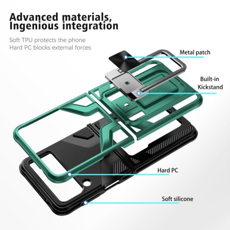 Протиударний чохол Armor 2 in 1 для Samsung Galaxy Z Flip3 5G - зелений