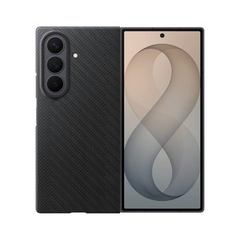 Оригинальный чехол Samsung Carbon Magnet совместимый с MagSafe + 2 anti-reflective films на Samsung Galaxy Fold 8 Ultra — чёрный