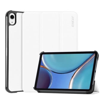 Чохол-книжка ENKAY Custer Texture для iPad mini 7/ mini 6 2021 - білий