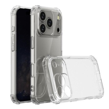 Противоударный чехол Four-Corner Shockproof Clear на iPhone 18 Pro — прозрачный