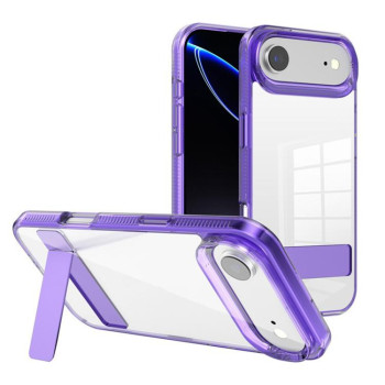 Противоударный чехол Kalebol Holder Clear Acrylic Hybrid TPU для iPhone Air - фиолетовый