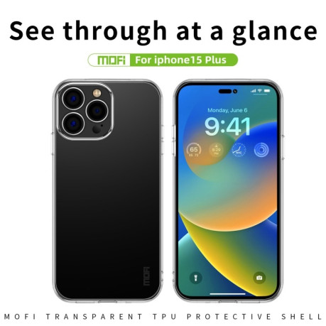 Ультратонкий чохол MOFI Ming Series для iPhone 15 Plus - прозорий