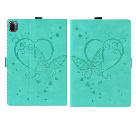 Чехол-книжка Love Butterfly Pattern для Xiaomi Pad 5 / 5 Pro - светло-зеленый