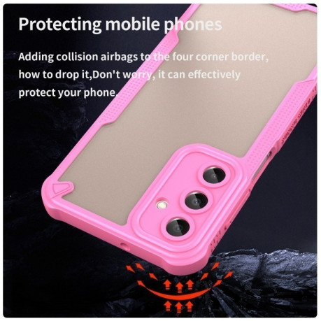 Противоударный чехол Armor Glaze PC Hybrid для Samsung Galaxy A56 5G - розовый