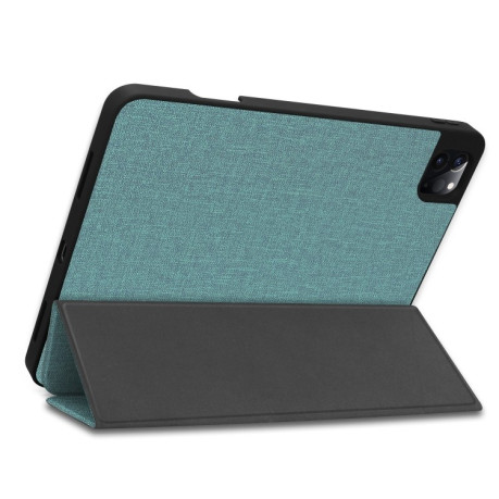 Противоударный чехол-книжка Fabric Denim на iPad Pro 12.9 inch 2020 -мята