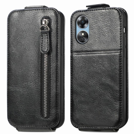 Фліп-чохол Zipper Wallet Vertical для OPPO A17 - чорний