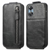 Флип-чехол Zipper Wallet Vertical для OPPO A17 - черный