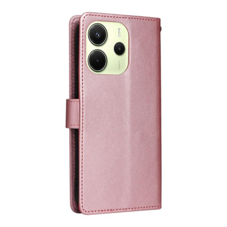 Чохол-книжка 3-Card Slots Multifunctional Leather для Xiaomi Redmi Note 14 4G 164.48mm - золото