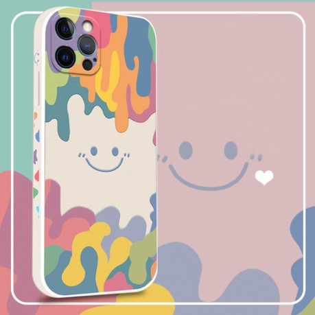 Противоударный чехол Painted Smiley Face для iPhone 11 - фиолетовый