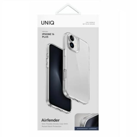 Оригінальний чохол UNIQ Air Fender на iPhone 16 Plus - Clear