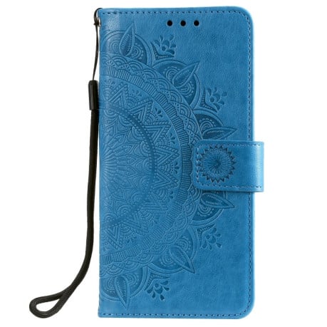 Чохол-книга Totem Flower для iPhone 14 Pro Max - синій