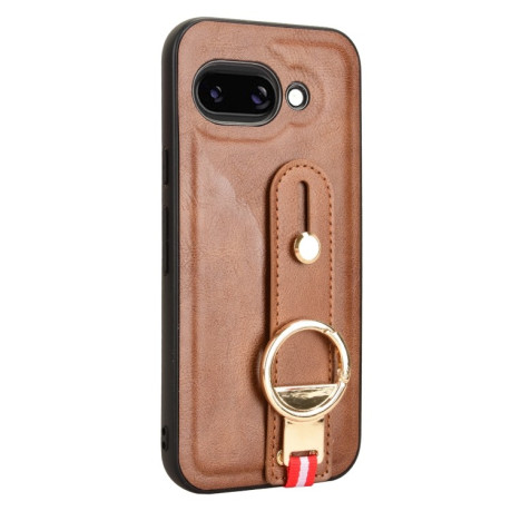 Протиударний чохол Wristband Leather Back для Google Pixel 9a - коричневий