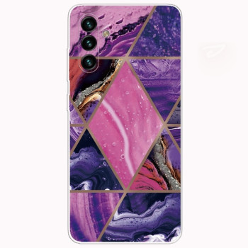 Противоударный чехол Abstract Marble Pattern для Samsung Galaxy A13 5G - темно-фиолетовый