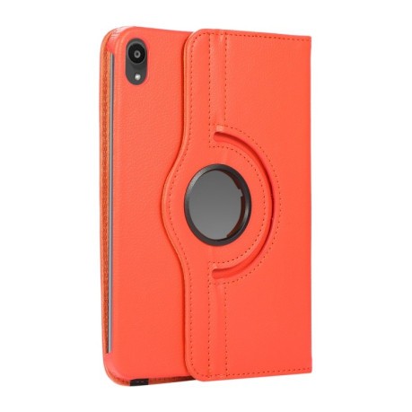 Чехол-книжка 360 Degree Rotation Litchi для iPad mini 6 - оранжевый