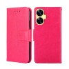 Чехол-книжка Crystal Texture для Realme C55 4G - пурпурно-красный