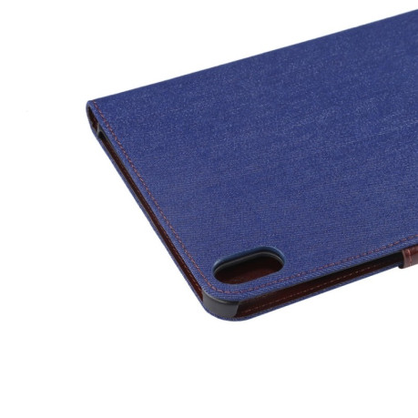 Чехол-книжка Denim Texture на iPad mini 6 - темно-синий