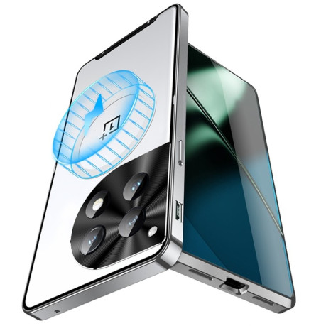 Протиударний чохол Frosted Meta (MagSafe) для OnePlus 12 5G - сріблястий