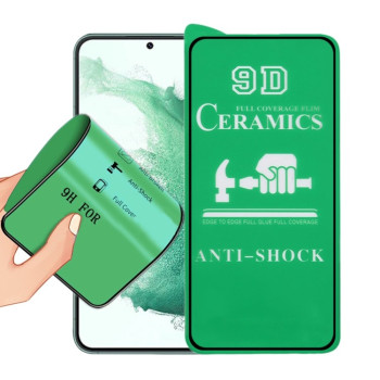 Защитное стекло Ceramic 9D Full Screen Full Glue для Samsung Galaxy S23+ 5G - черное