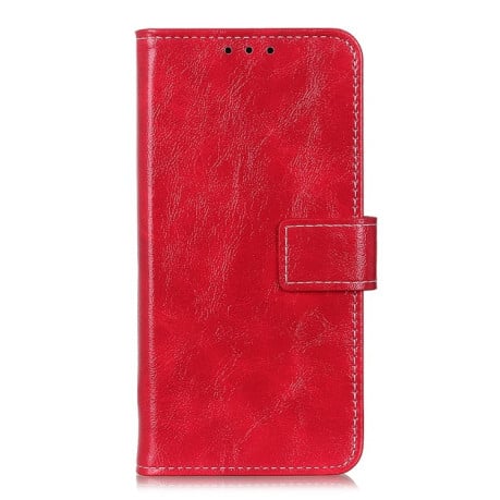 Чохол-книжка Magnetic Retro Crazy Horse Texture на Xiaomi Poco F6 Pro - червоний