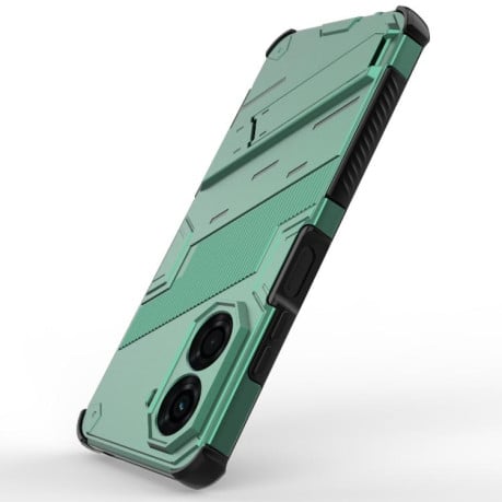 Противоударный чехол Punk Armor для Xiaomi Redmi A5 4G 171.1mm / Poco C71 5G - зеленый