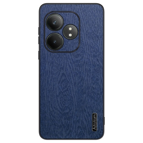 Чехол Tree Bark Leather Shockproof для Realme GT Neo6 SE - синий