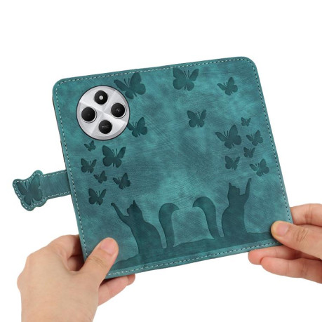 Чохол-книжка Cat Embossing Pattern на Xiaomi Redmi A4 5G - блакитний