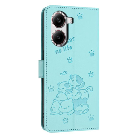 Чохол-книжка Diamond Embossed Skin Feel для Xiaomi Poco X7 Pro - зелений